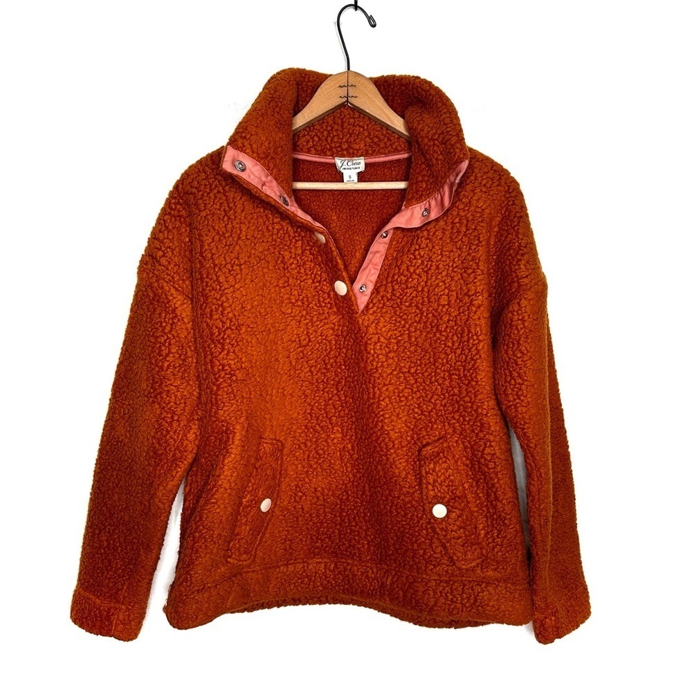 J. Crew | Snap-collar Sherpa in Polartec Fleece in Adobe Size Small - Picture 2 of 6